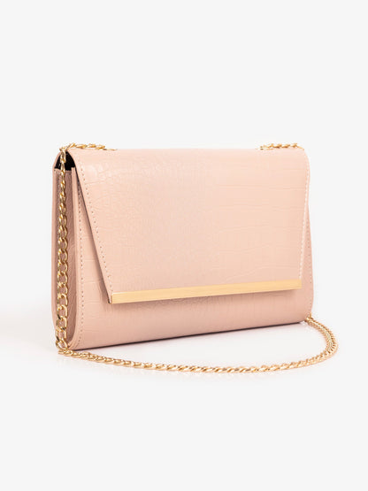 Textured Nude Clutch