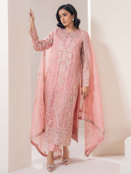 3 Piece Net Suit-Embroidered (Pret)
