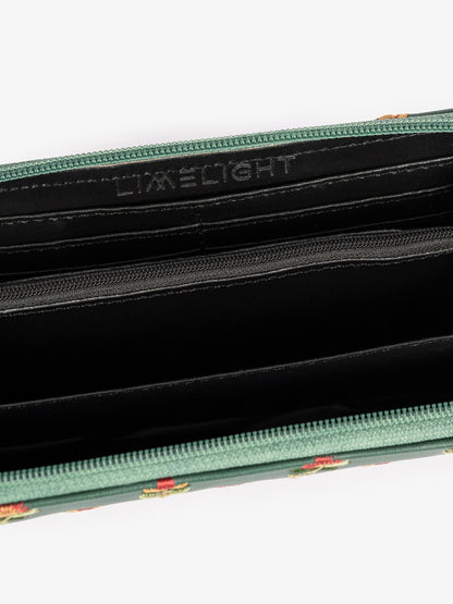 Embroidered Zip Wallet