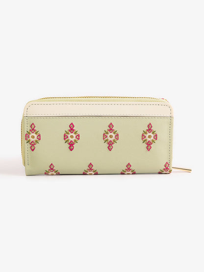 Embroidered Zip Wallet