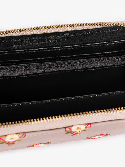 Embroidered Zip Wallet