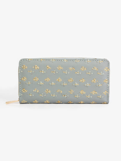 Embroidered Zip Wallet