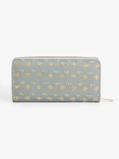 Embroidered Zip Wallet