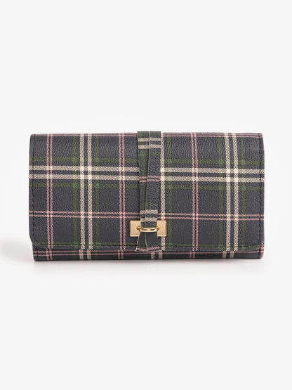 Checkered Print Wallet