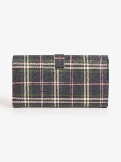 Checkered Print Wallet