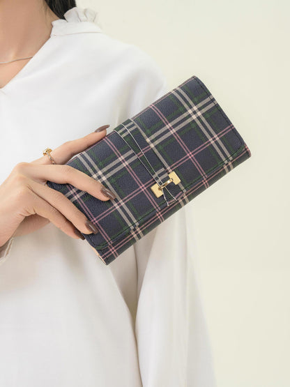Checkered Print Wallet