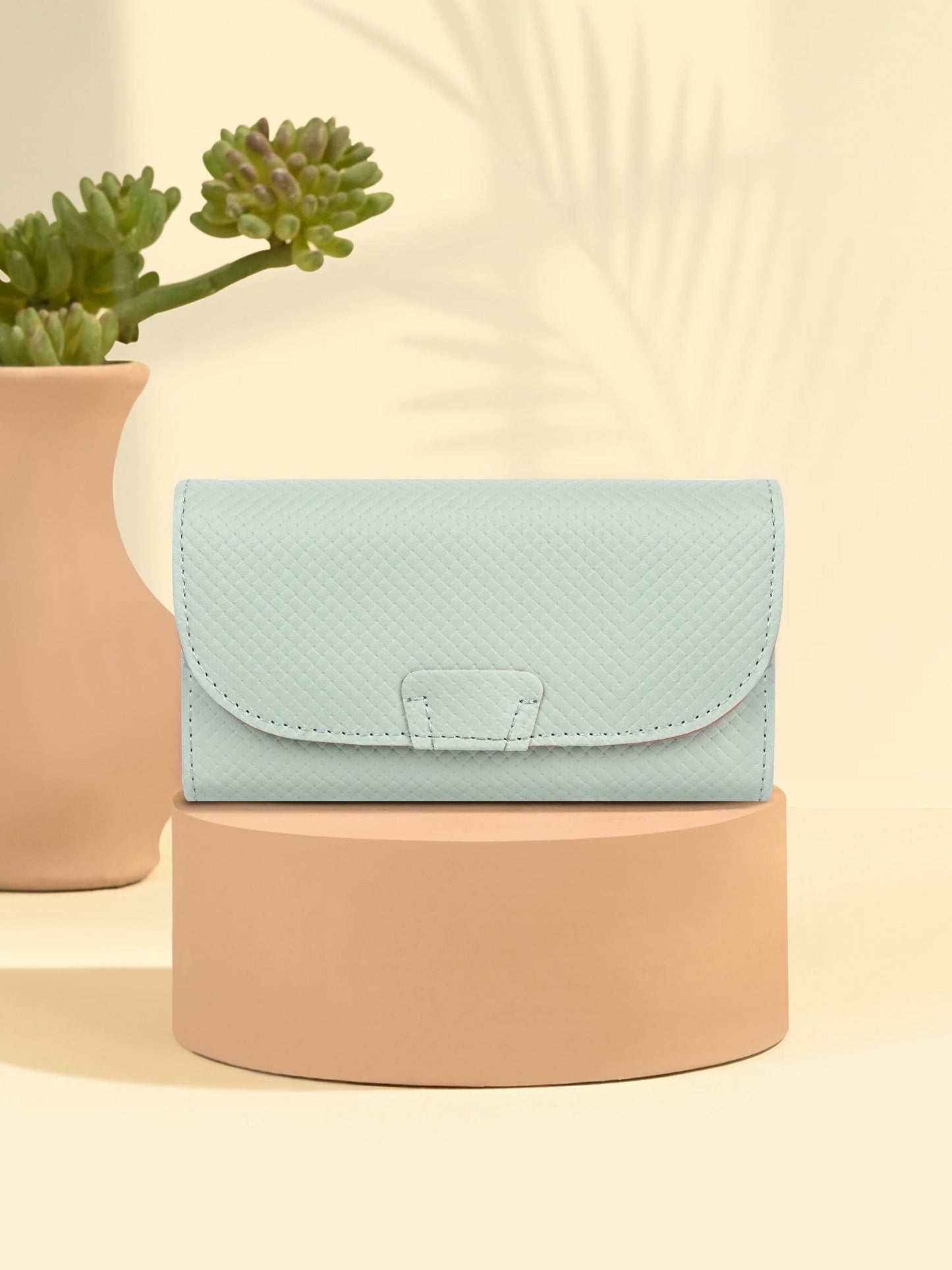 Textured Flap Wallet