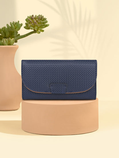 Textured Flap Wallet