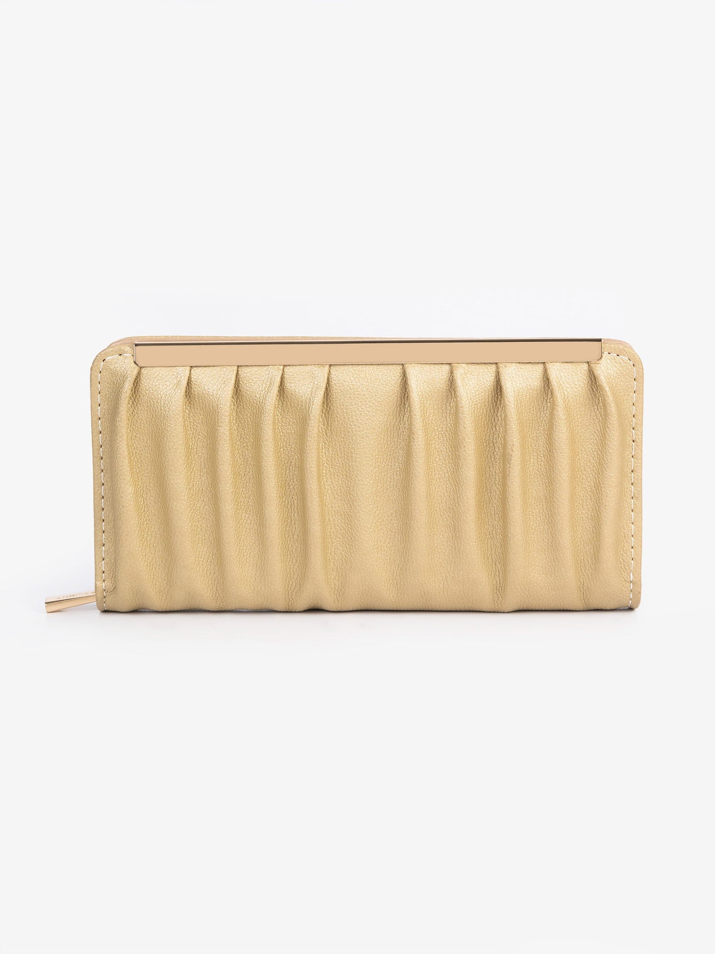 Pleated Satin Wallet