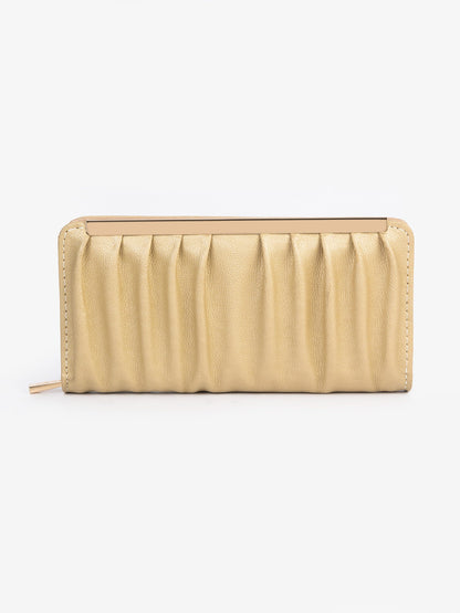 Pleated Satin Wallet