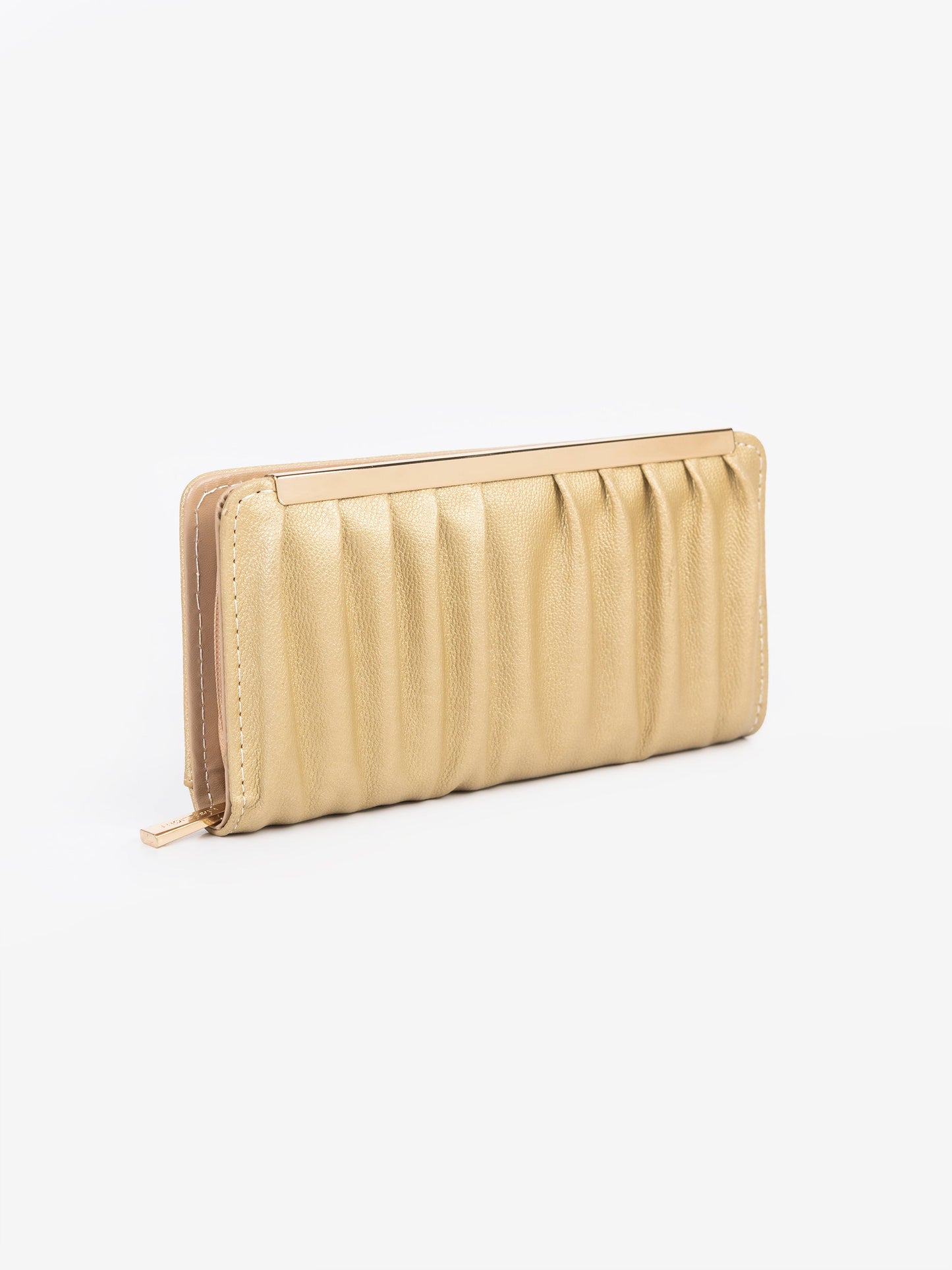 Pleated Satin Wallet