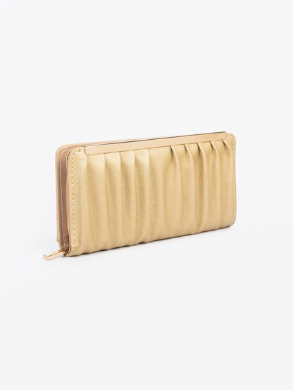 Pleated Satin Wallet