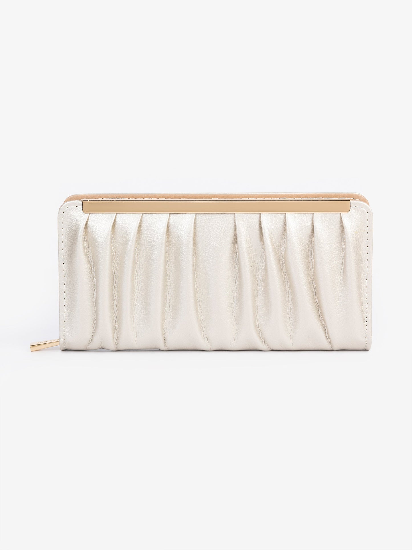 Pleated Satin Wallet