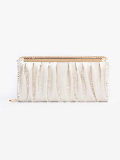 Pleated Satin Wallet