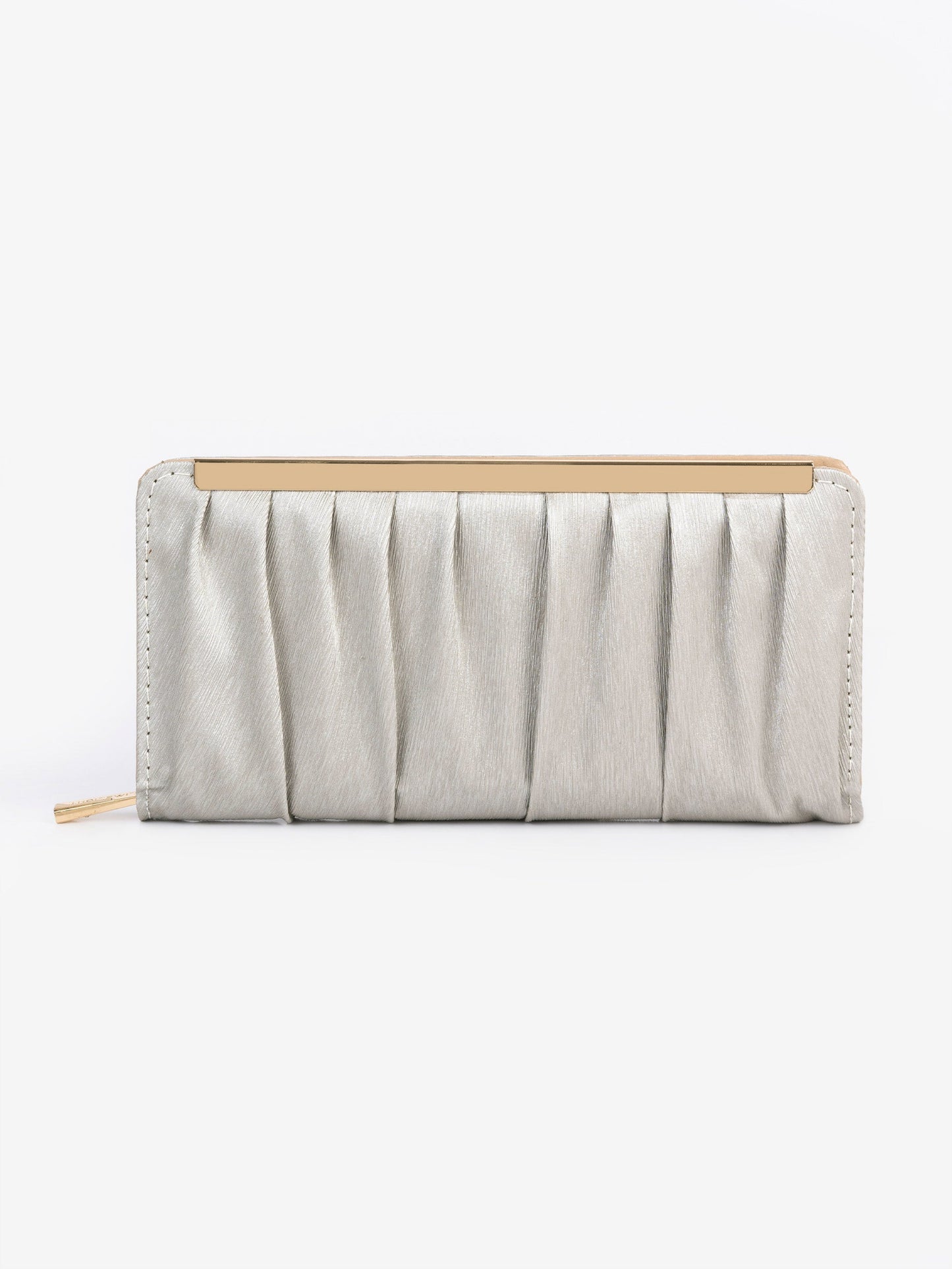 Pleated Satin Wallet