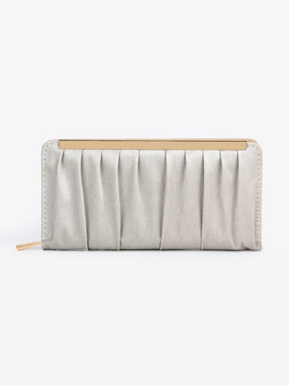 Pleated Satin Wallet
