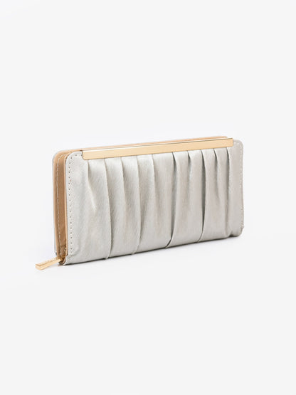 Pleated Satin Wallet