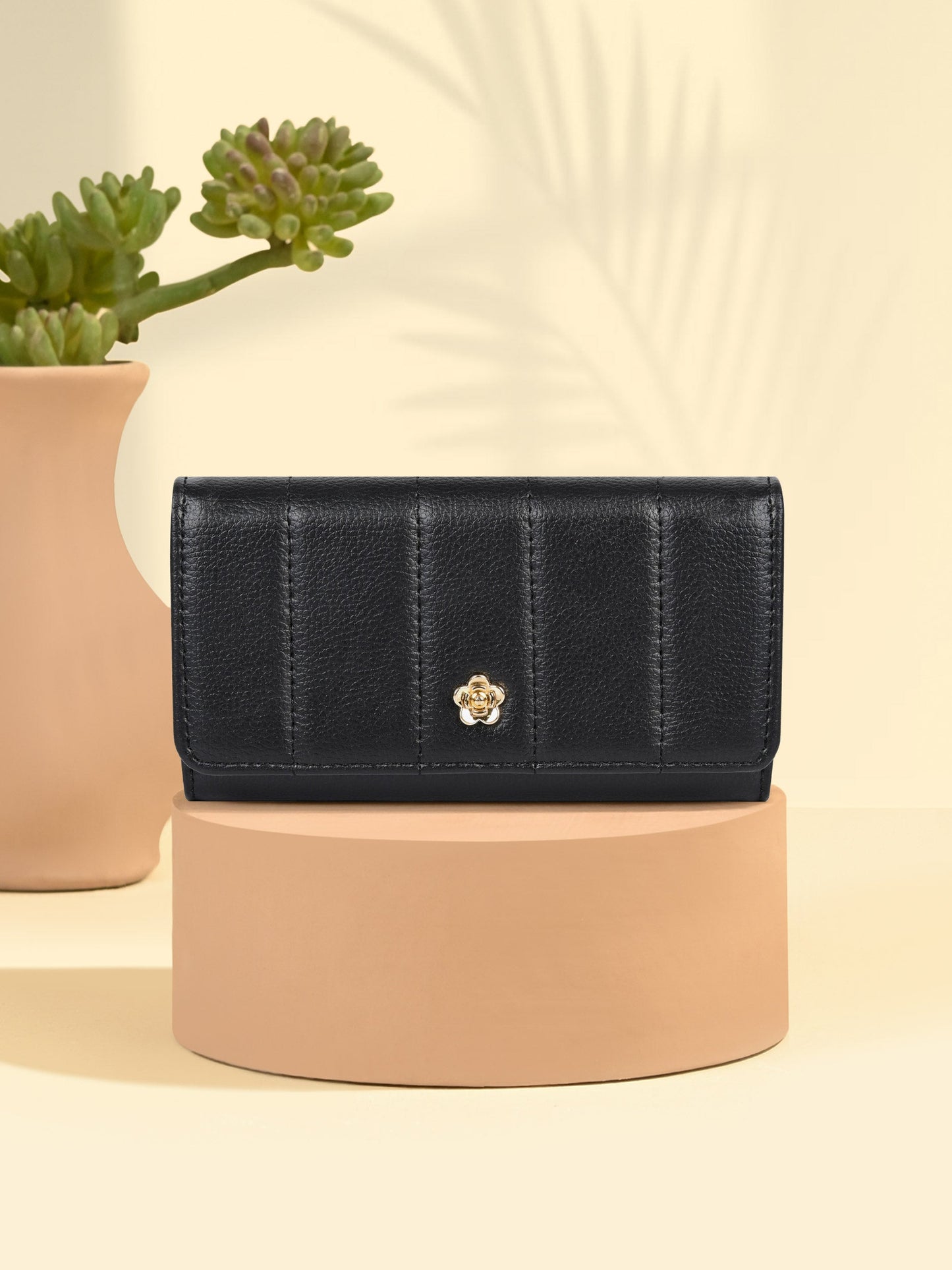 Quilted Flap Wallet