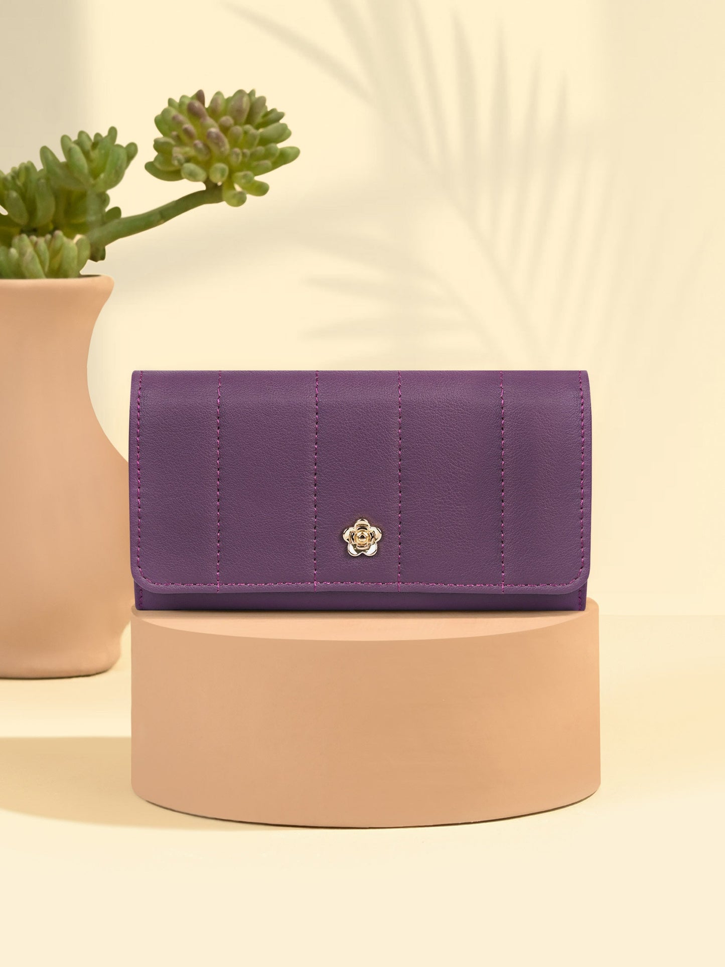 Quilted Flap Wallet