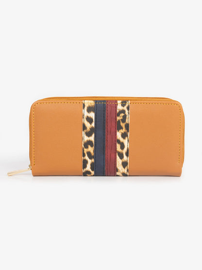 Striped Textured Wallet