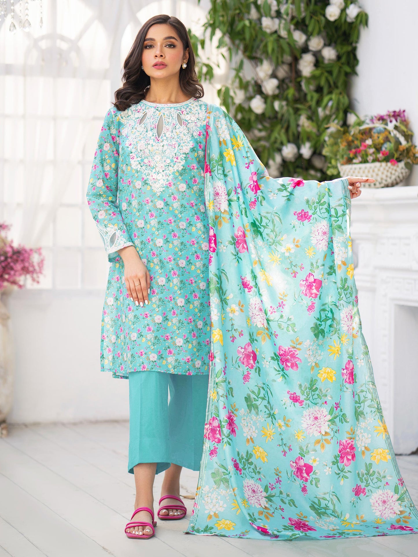 3 Piece Lawn Suit-Embroidered (Unstitched)