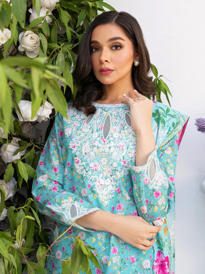 3 Piece Lawn Suit-Embroidered (Unstitched)