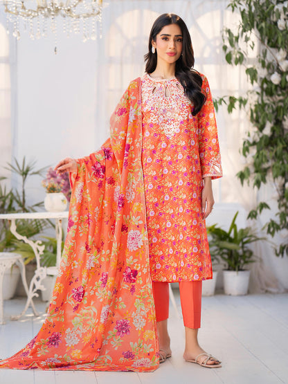 3 Piece Lawn Suit-Embroidered (Unstitched)