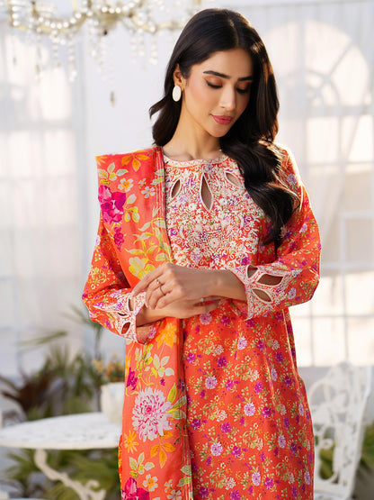 3 Piece Lawn Suit-Embroidered (Unstitched)