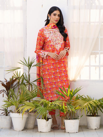 3 Piece Lawn Suit-Embroidered (Unstitched)