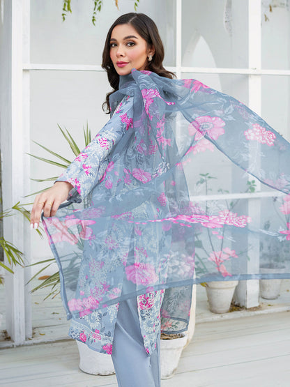 3 Piece Lawn Suit-Embroidered (Unstitched)