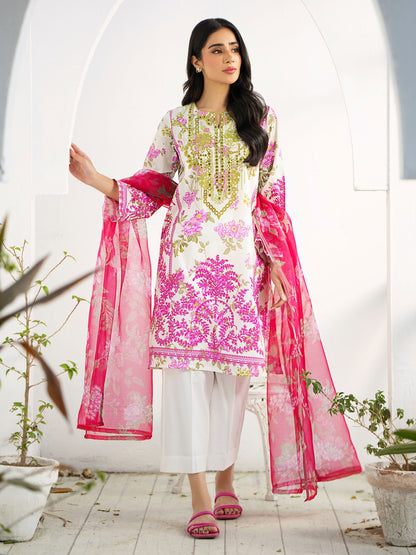 3 Piece Lawn Suit-Embroidered (Unstitched)