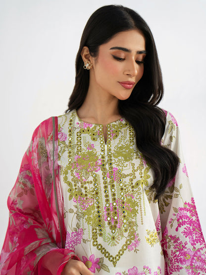 3 Piece Lawn Suit-Embroidered (Unstitched)