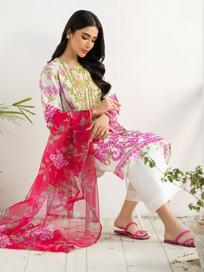 3 Piece Lawn Suit-Embroidered (Unstitched)