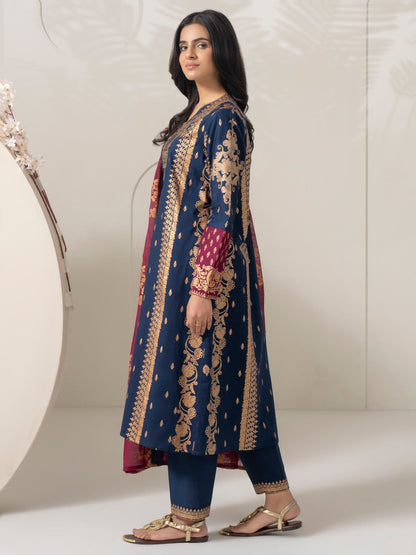 3 Piece Cambric Suit-Embellished (Pret)