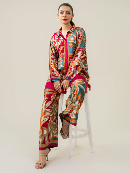 Silk Co-ord Set-Printed (Pret)