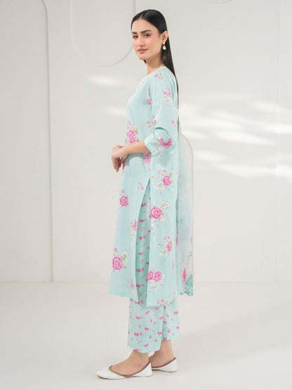 3 Piece Cambric Suit-Embroidered (Pret)
