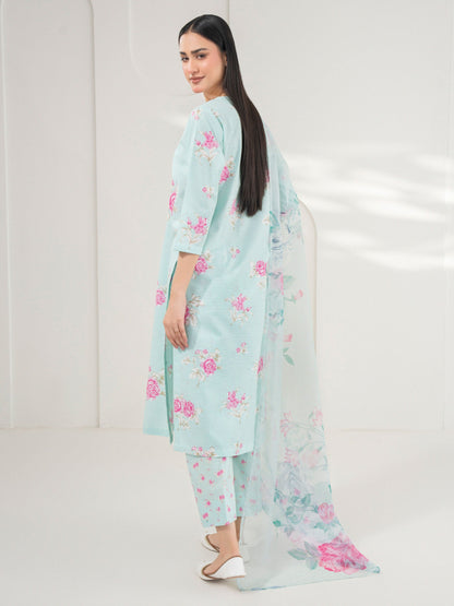 3 Piece Cambric Suit-Embroidered (Pret)