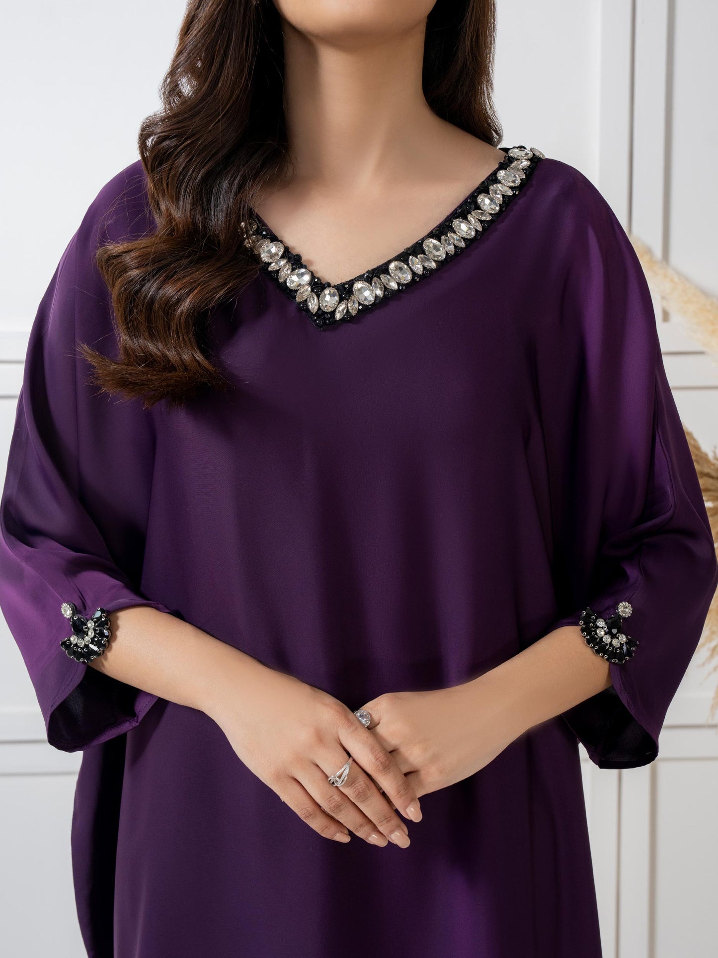 2 Piece Silk Suit-Embellished (Pret)