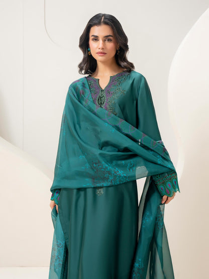 3 Piece Silk Suit-Embroidered (Pret)