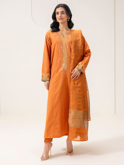 3 Piece Yarn Dyed Suit-Embroidered (Pret)