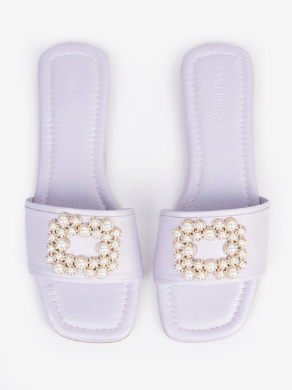 Pearl Embellished Flats