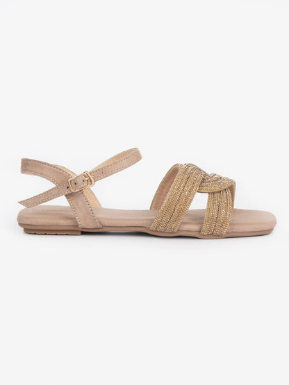 Embellished Knot Sandals
