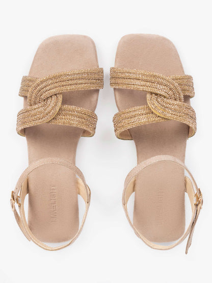 Embellished Knot Sandals