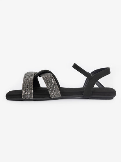 Embellished Knot Sandals