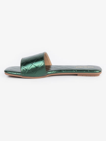 Quilted Slides Flats