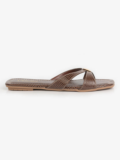 Cross-Strap Slide Flats