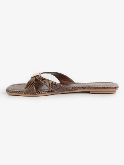 Cross-Strap Slide Flats