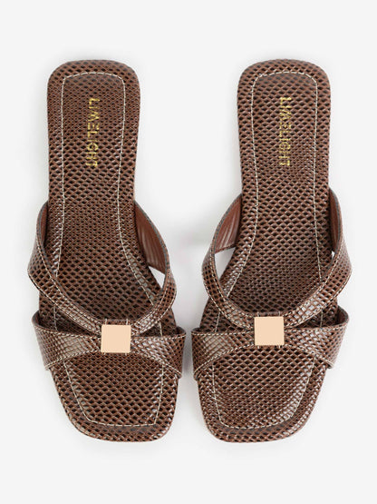 Cross-Strap Slide Flats