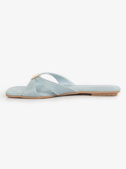 Cross-Strap Slide Flats