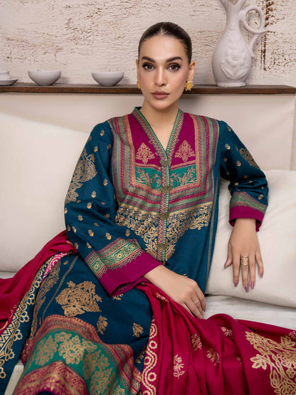 3 Piece Khaddar Suit-Embroidered (Unstitched)